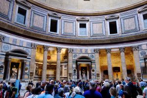 Inside the Pantheon. 